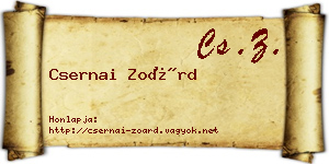 Csernai Zoárd névjegykártya